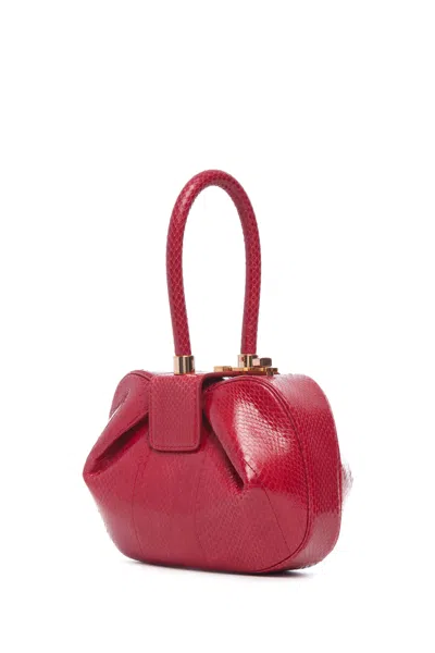 Gabriela Hearst Nina Bag In Red Snakeskin In Pink