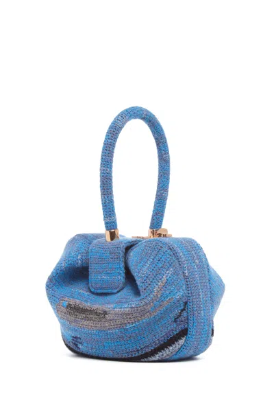 Gabriela Hearst Nina Bag In Water Multi Crochet Cashmere In Brown