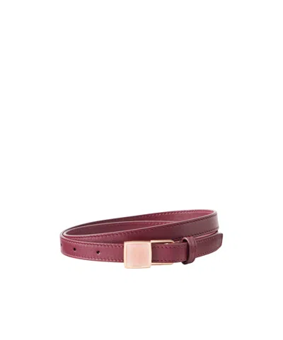 Gabriela Hearst Nina Leather Belt In Burgundy