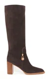 Gabriela Hearst Nina Clasp Suede Boots In Brown