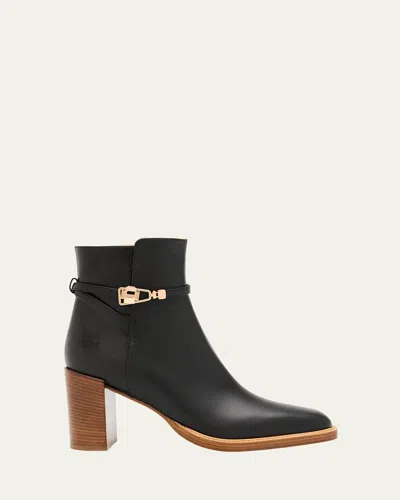 GABRIELA HEARST NINA LEATHER CLASP ANKLE BOOTS