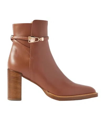 Gabriela Hearst Nina Short Boots In Brown