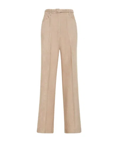 Gabriela Hearst Norman Cotton  Linen Corduroy Pants In Brown