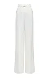Gabriela Hearst Norman High-rise Wool Wide-leg Pants In Ivory
