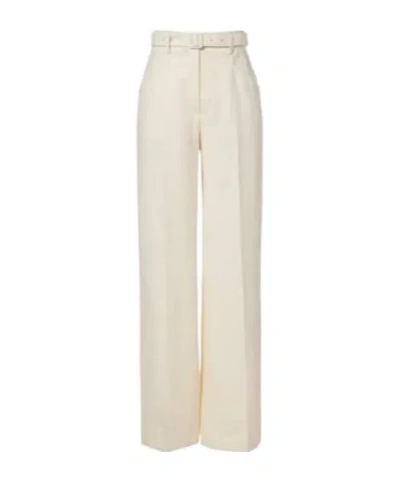 Gabriela Hearst Norman Linen Straight Pants In White