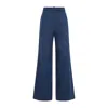 Gabriela Hearst Womens Denim Norman Wide-leg High-rise Cotton And Linen Trousers