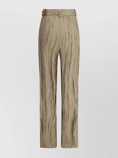 GABRIELA HEARST NORMAN SILK RUCHED PANTS