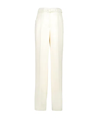 Gabriela Hearst Norman Textured-linen Trousers In White