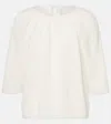 Gabriela Hearst Nula Top In Ivory Plisse Silk In White