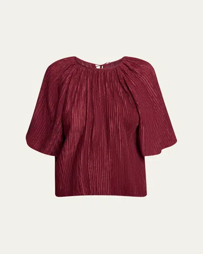 GABRIELA HEARST NULA PLISSE SILK TOP