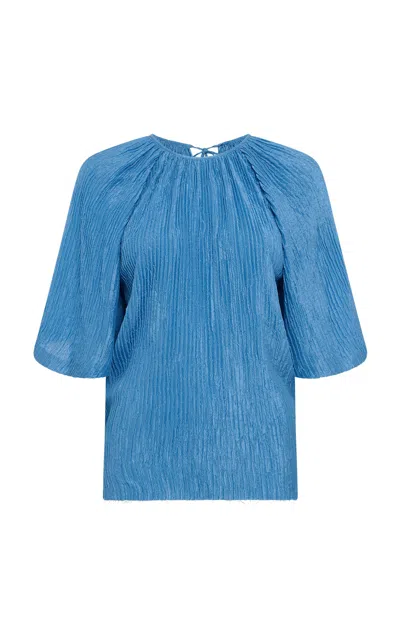 GABRIELA HEARST NULA PLISSE SILK TOP