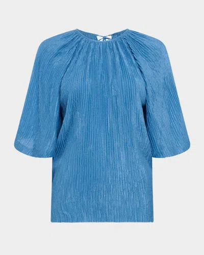 GABRIELA HEARST NULA PLISSE SILK TOP