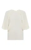 Gabriela Hearst Nula Top In Ivory Plisse Silk In Ivory