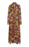 Gabriela Hearst Nuria Star-embellished Leather Coat In Multi