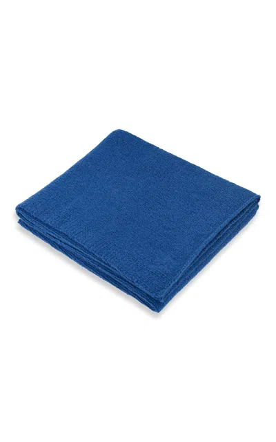 Gabriela Hearst Nyja Knit Blanket In Dark Blue Denim Cashmere