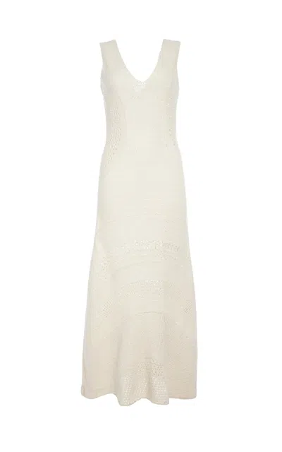 Gabriela Hearst Ocon Dress In Cashmere Wool In Ivory