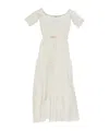 Gabriela Hearst Kurt Pleated Knit Dress In Ivory Merino Wool In White