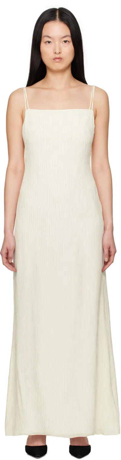 Gabriela Hearst Off-white Avebury Slip Maxi Dress In Ivr Ivory