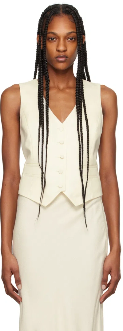 Gabriela Hearst Off-white Coleridge Vest In Ivr Ivory