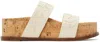 Gabriela Hearst Striker Laser-cut Leather Platform Sandals In Crm Cream