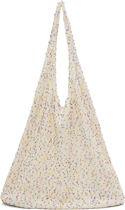 Gabriela Hearst Off-white Manasa Knit Bag In Ivory Multi