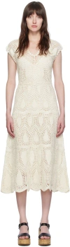 Gabriela Hearst Waldman Crochet Wool And Cashmere Maxi Dress In Ivr Ivory