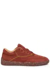 Gabriela Hearst Ohio Speckled Nubuck Sneakers In Burgundy