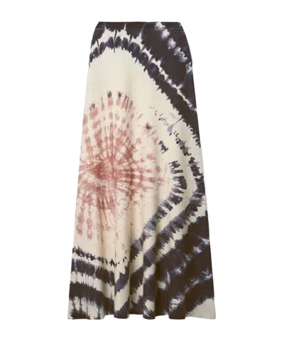 Gabriela Hearst Olive Tie-dye Midi Skirt In Brown