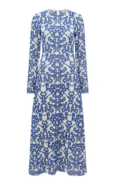 Gabriela Hearst Olla Wool Maxi Dress In Blue