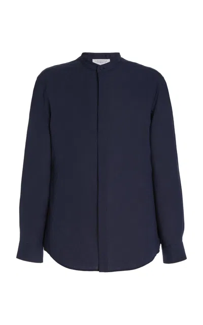 Gabriela Hearst Ollie Shirt In Dark Navy Linen