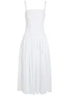 Gabriela Hearst Oriana Linen Midi Dress In White