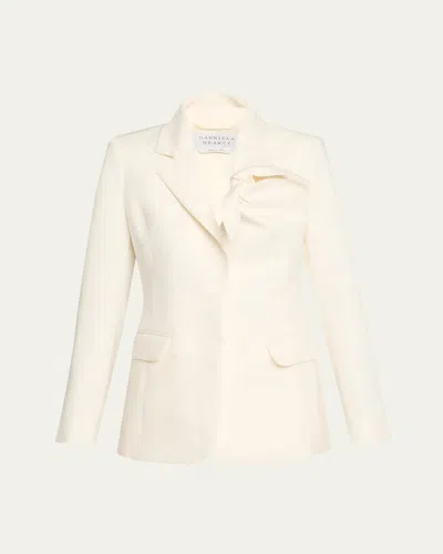 Gabriela Hearst Oslo Knot Single-breasted Linen Blazer In Neutral