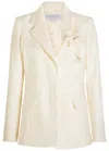 Gabriela Hearst Oslo Linen Blazer In White