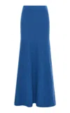 Gabriela Hearst Ostara Cashmere Maxi Skirt In Dark Wash