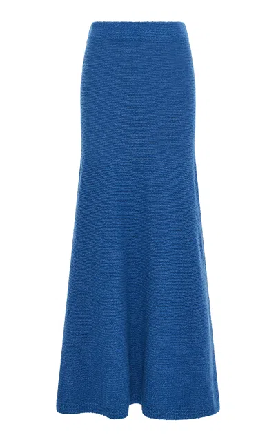Gabriela Hearst Ostara Cashmere Maxi Skirt In Dark Wash