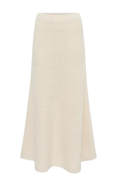 Gabriela Hearst Ostara Knit Maxi Skirt In Ivory Cashmere