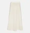 Gabriela Hearst Pablo Wool And Silk Bouclé Midi Skirt In White