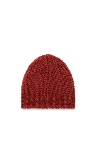 Gabriela Hearst Pacino Knit Hat In Burnt Sienna Welfat Cashmere In Brown