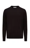 Gabriela Hearst Palco Knit Crewneck In Chocolate Merino Wool In Chocolate