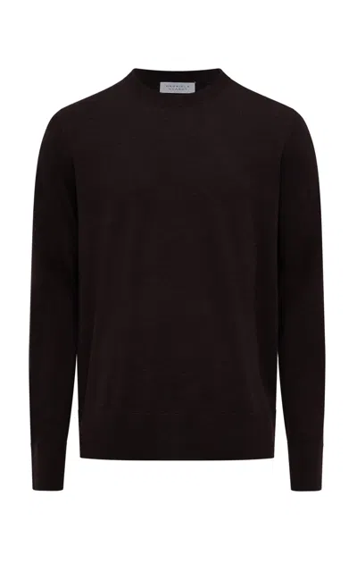 Gabriela Hearst Palco Knit Crewneck In Chocolate Merino Wool