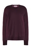 Gabriela Hearst Palco Knit Crewneck In Deep Bordeaux Merino Wool In Deep Bordeaux