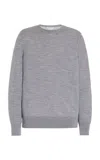 Gabriela Hearst Palco Knit Crewneck In Heather Grey Merino Wool In Heather Grey