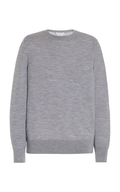 Gabriela Hearst Palco Knit Crewneck In Heather Grey Merino Wool