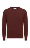 Gabriela Hearst Palco Knit Sweater In Burnt Sienna Merino Wool In Brown