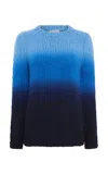 Gabriela Hearst Pallas Knit Sweater In Dip Dye Sky Blue Welfat Cashmere In Dip Dye Sky Blue