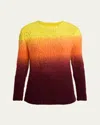 Gabriela Hearst Pallas Knit Sweater In Dip Dye Sunrise Welfat Cashmere In Dip Dye Sunrise