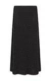 Gabriela Hearst Pan Knit Maxi Skirt In Black & Gold Beaded Cashmere In Black/gold