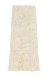 Gabriela Hearst Pan Knit Maxi Skirt In Ivory Multi Beaded Cashmere In Ivory Multi