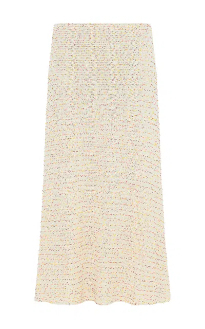 Gabriela Hearst Pan Knit Maxi Skirt In Ivory Multi Beaded Cashmere
