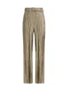 Gabriela Hearst Norman High-rise Metallic Silk Straight-leg Pants